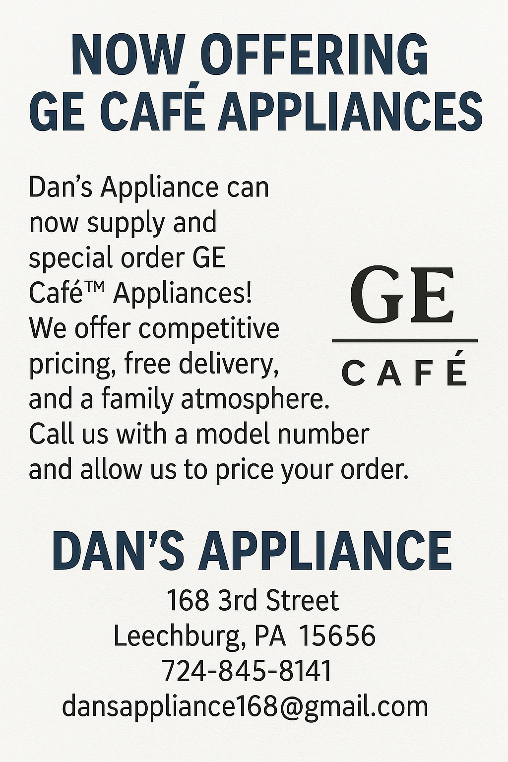 Dan's Appliance — All Sales Are Final policy